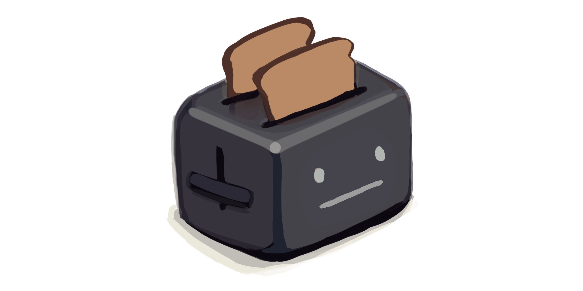 An illustration of Ditto mimicking a toaster.